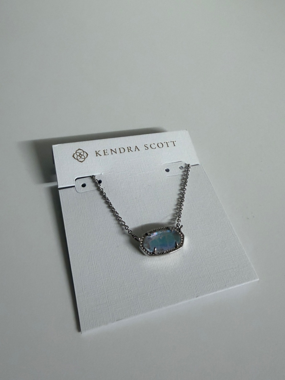 Kendra Scott Elisa Necklace in silver and dichroic glass